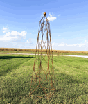 Wrought Iron Tall 59" Carrom Obelisk Garden Trellis
