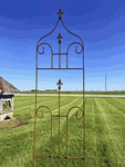 Wrought Iron Tall Langston Garden Trellis Lattice Support