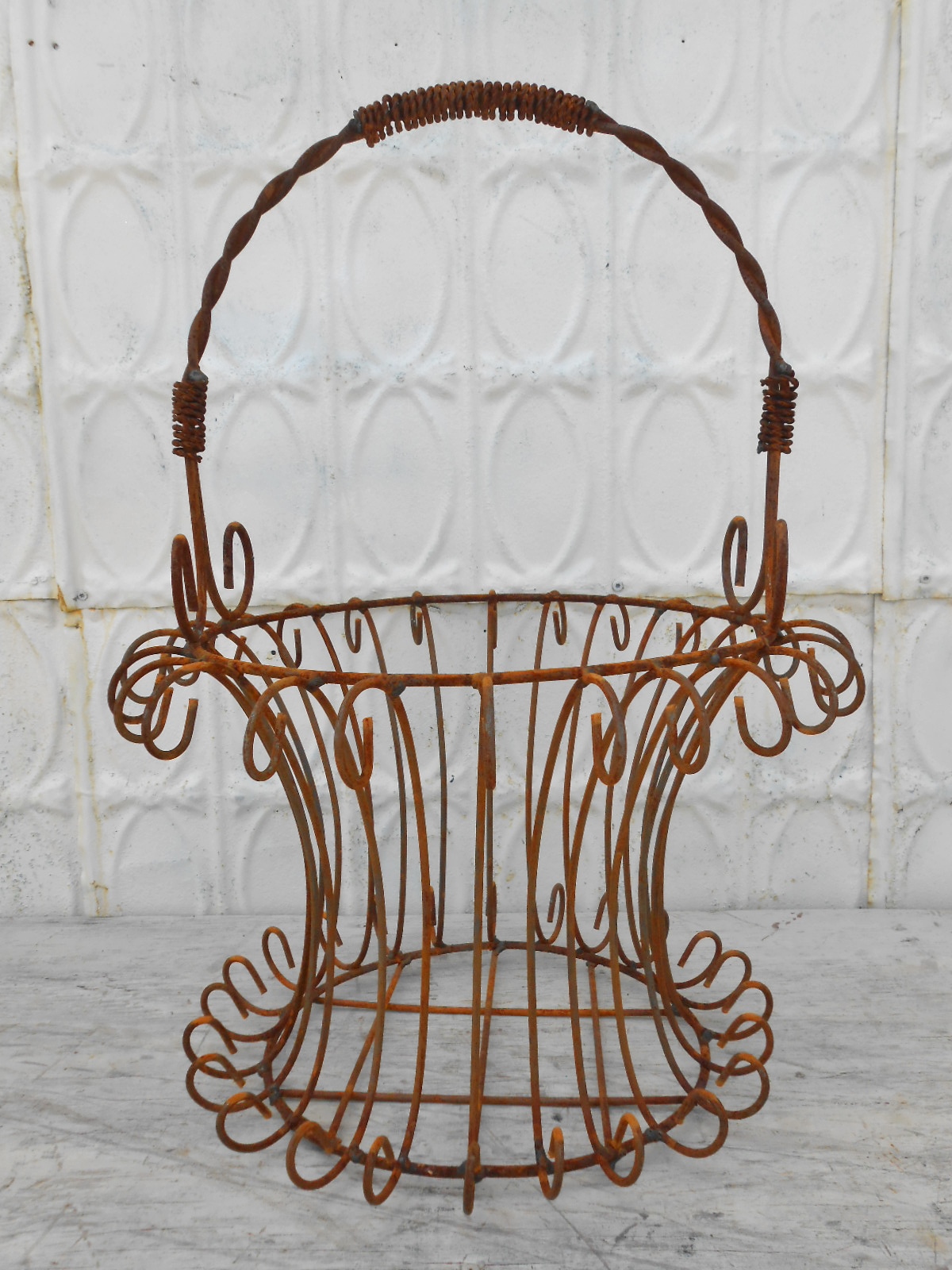 Wrought Iron Tessa Basket Plant Container