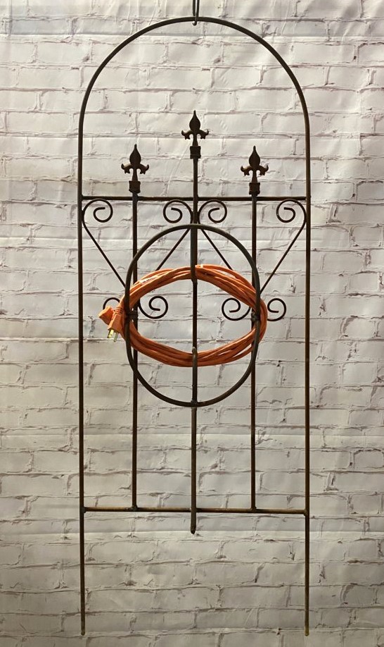 Wrought Iron Trellis to hold Electrical Cord