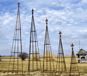 Wrought Iron Triangle Finial Topiaries 5 Sizes
