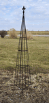 59 Triangle Topiary w/ Cast Iron Finial - Garden Tuteur