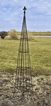 59" Triangle Topiary w/ Cast Iron Finial - Garden Tuteur