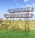 Wrought Iron Violet 2 Tiered Plant Display Stand