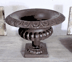 Table Top Centerpiece Old Brown Cast Iron Urn Planter 8t x 11 x 11 OUT OF STOCK