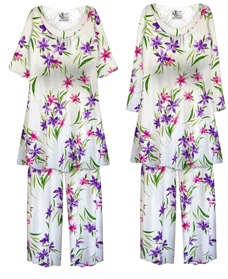 NEW! Plus Size Violet Breeze Brushed Jersey 2 Piece Comfort Pajama Pant Set Customizable 0x 1x 2x 3x 4x 5x 6x 7x 8x 9x