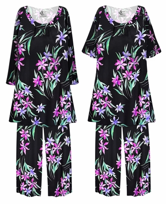 NEW! Plus Size Violet Night Brushed Jersey 2 Piece Comfort Pajama Pant Set Customizable 0x 1x 2x 3x 4x 5x 6x 7x 8x 9x