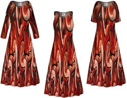 NEW! Burnt Amber Slinky Customizable Plus Size & Supersize Slinky Dresses 1x - 9x