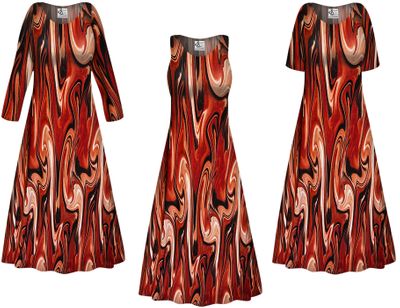 NEW! Burnt Amber Slinky Customizable Plus Size & Supersize Slinky Dresses 1x - 9x