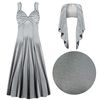 CLOSEOUT CLEARANCE! Plus Size 2-Piece Sparkling Silver Night Slinky Princess Seam Dress Set 1x/2x 3x/4x 7x/8x