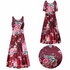 SOLD OUT Plus Size Autumn Bloom Maroone Floral Print Princess Cut 