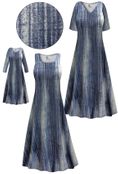 CLOSEOUT CLEARANCE! Plus Size Blue Denim SLINKY Print Tank Dress XL