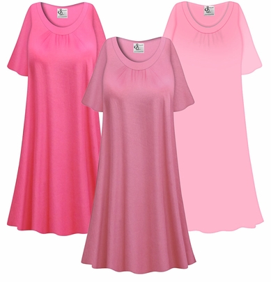 CLOSEOUT CLEARANCE! Plus Size Hot Pink Light Weight Sleep Gown - Muumuu - Moo Moo Dress 5x
