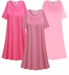 CLOSEOUT CLEARANCE! Plus Size Hot Pink Light Weight Sleep Gown - Muumuu - Moo Moo Dress 5x