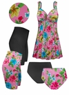 SOLD OUT! CLOSEOUT CLEARANCE! Plus Size I'm Happy Print Princess Swimdress 4x