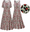 SOLD OUT! CLOSEOUT CLEARANCE! Plus Size Strawberry Animal Slinky Print Short or Long Sleeve Dresses & Tanks 3x