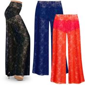 CLOSEOUT CLEARANCE! Plus Size Stretchy Crochet Lace Palazzo Pants - Swimsuit Coverup XL 5x