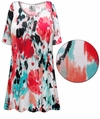 CLOSEOUT CLEARANCE! Plus Size Valentina Abstract Slinky Print Short or Long Sleeve Shirts - Tunics - Tank Tops - Sizes 0x 1x