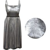 CLOSEOUT CLEARANCE! Plus Size Women's Silver Shade Metallic Sun Dress XL