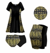 SOLD OUT! CLOSEOUT CLEARANCE! Plus Size Womens Princess Cut Sunny Diamonds 2pc Swimsuit/SwimDress 9x