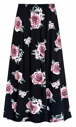 CLOSEOUT CLEARANCE! Plus Size & Supersize Bella Floral Soft Rayon Customizable Skirts 3x/4x