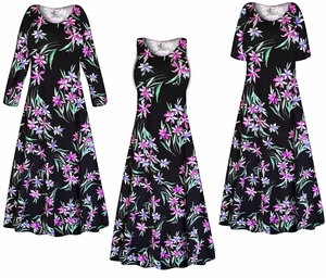 NEW! Violet Night Ultra Soft Brushed Jersey Floral Dress - Plus Size 1x-9x