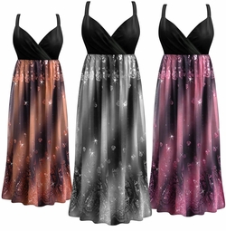 SALE! Customizable Black, Pink or Copper Glittery Paisley Sheer Print Plus Size Empire Waist Dress 0x 1x 2x 3x 4x 5x 6x 7x 8x