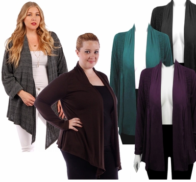 CLOSEOUT CLEARANCE! Lightweight Rayon/Lycra Blend Brown Purple Gray Teal Plus Size Jackets 5x