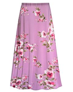 NEW! Beautiful Plus Size Romantic Mauve Roses Slinky Skirts Customizable 1x to 9x