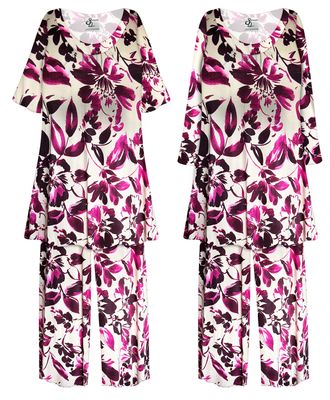 NEW! Plus Size Fleeting Petals Ultra Soft Brushed Jersey 2 Piece Pajama Pant Set Customizable 0x 1x 2x 3x 4x 5x 6x 7x 8x 9x