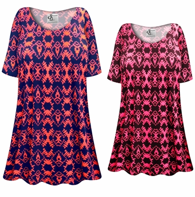 SOLD OUT! Customizable Neon Abstract Print Plus Size & Supersize Extra Long T-Shirts 0x 1x 2x 3x 4x 5x 6x 7x 8x 9x!