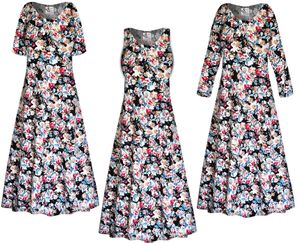 NEW! Customizable Orange Blossom Cotton Print Plus Size & Supersize Dresses 1x - 9x
