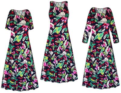 NEW! Customizable Tropical Breeze Print Plus Size & Supersize Dresses 1x - 9x