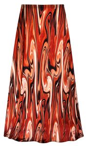 NEW! Burnt Amber Swirl Slinky Skirt 