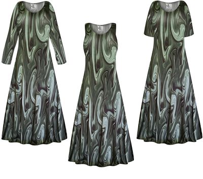 NEW! Forest Swirl Slinky Customizable Plus Size & Supersize Slinky Dresses 1x - 9x