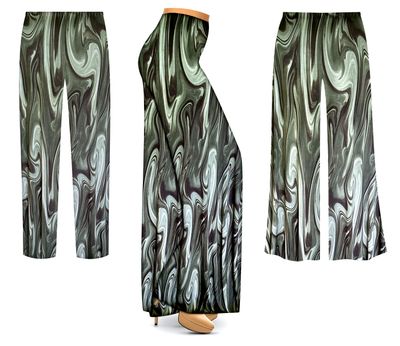 NEW! Forest Swirls Customizable Plus Size & Supersize Slinky Pants - Tapered - Palazzo - Capri 1x to 9x