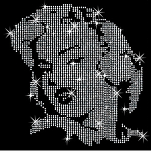 Marilyn Monroe Portrait Sparkly Rhinestud Rhinestones Plus Size & Supersize T-Shirts S M L XL 2x 3x 4x 5x 6x 7x 8x 9x (All Colors)
