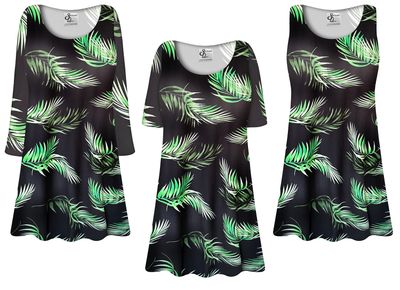 NEW! Midnight Palm Ultra Soft Brushed Plus Size & Supersize Tops Tunics Tanks Blouses 1x - 9x