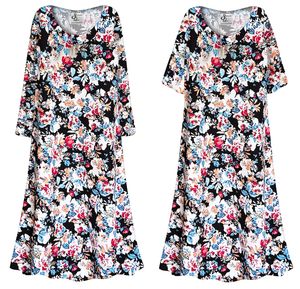 NEW! Plus Size Midnight Orange Blossom Cotton Print Sleep Gown - Muumuu - Moo Moo Dress 0x 1x 2x 3x 4x 5x 6x 7x 8x 9x