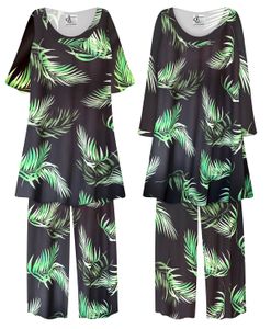 NEW! Plus Size Midnight Palm Ultra Soft Brushed 2 Piece Pajama Pant Set Customizable 0x 1x 2x 3x 4x 5x 6x 7x 8x 9x