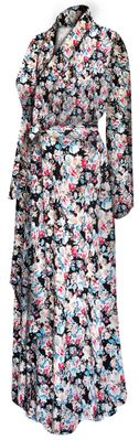 NEW! Plus Size & Supersize Orange Blossom Cotton Retro Style Dressing Gown / Hostess Robes 1x-9x