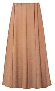 NEW! Plus Size Tan and Silver Glimmer Slinky Print Skirts Customizable 1x to 9x