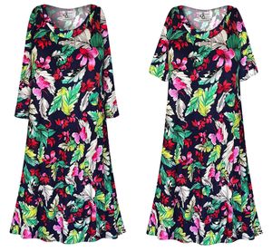 NEW! Plus Size Women Tropical Breeze Soft Rayon Print Sleep Gown - Muumuu - Moo Moo Dress Customizable 0x 1x 2x 3x 4x 5x 6x 7x 8x 9x