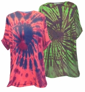 SOLD OUT! SALE! Red or Green Swirl Tie Dye Plus Size T-Shirts 3x 4x 5x 6x