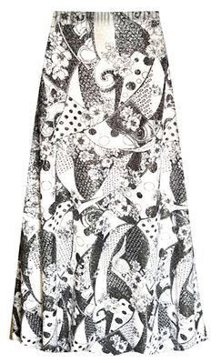 NEW! Shimmery Black and White Paisley Mosaic Plus Size Pull-On Slinky Skirt Customizable 1x to 9x