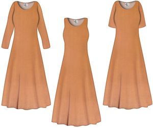 NEW! Tan-Glimmer Slinky Customizable Plus Size & Supersize Slinky Dresses 1x - 9x