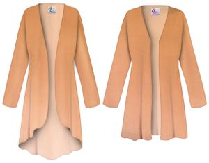 NEW! Tan and Silver Glimmer Slinky Slinky Print Plus Size & Supersize Customizable Jackets & Dusters 1x to 9x