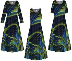 NEW! Iridescent Lagoon Customizable Plus Size & Supersize Slinky Dresses 1x - 9x