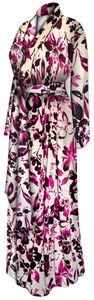NEW! Ultra Soft Brushed Jersey Fleeting Petals Print Plus Size & Supersize Retro Style Dressing Gown / Hostess Robes 1x-9x