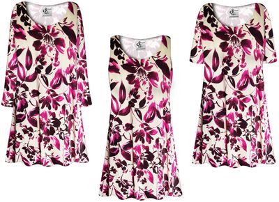 NEW! Fleeting Petals Ultra Soft Brushed Jersey Customizable Tops - Plus Size